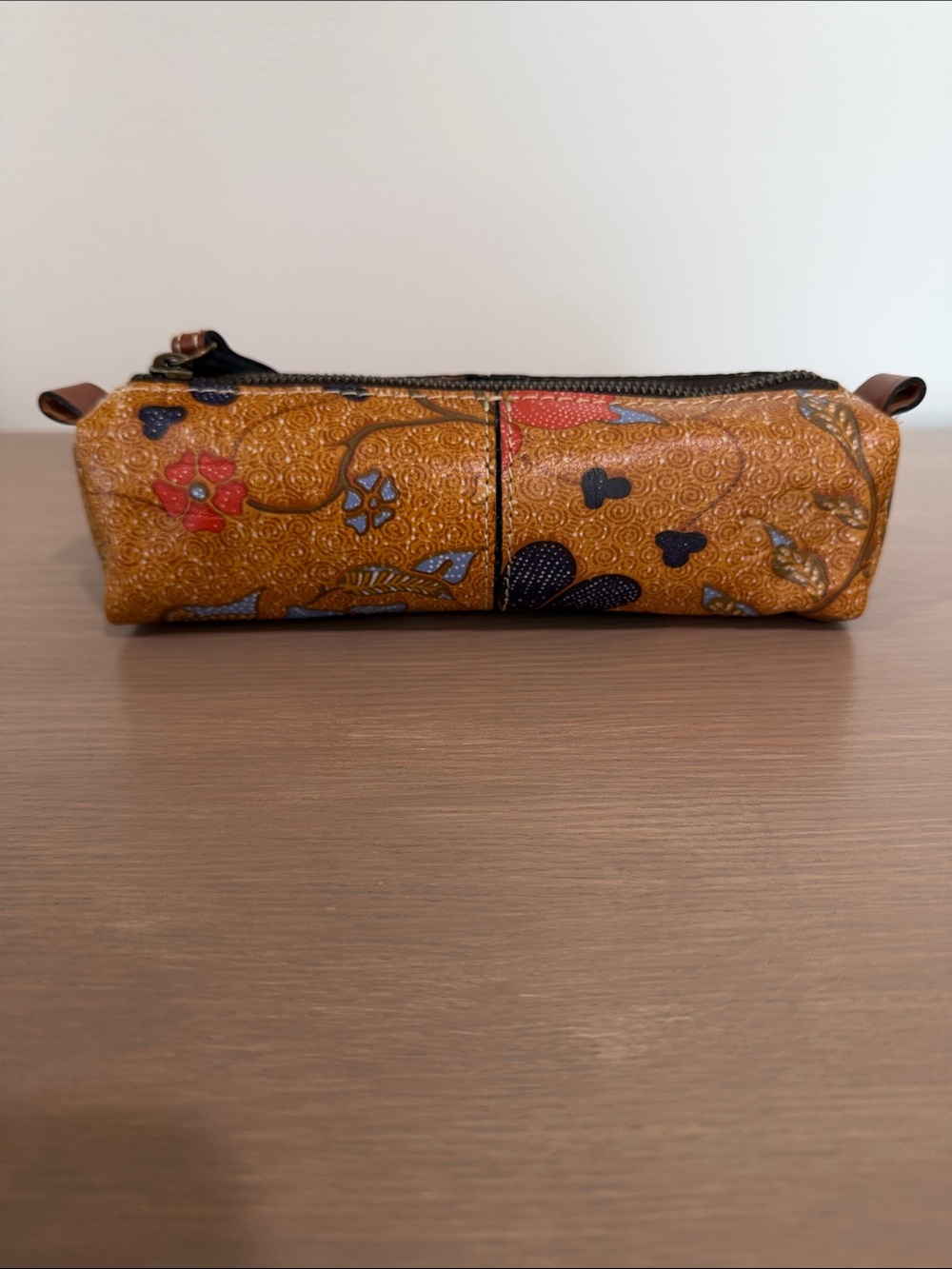 Patricia Nash Wristlet Pouch in Tan Floral Print
